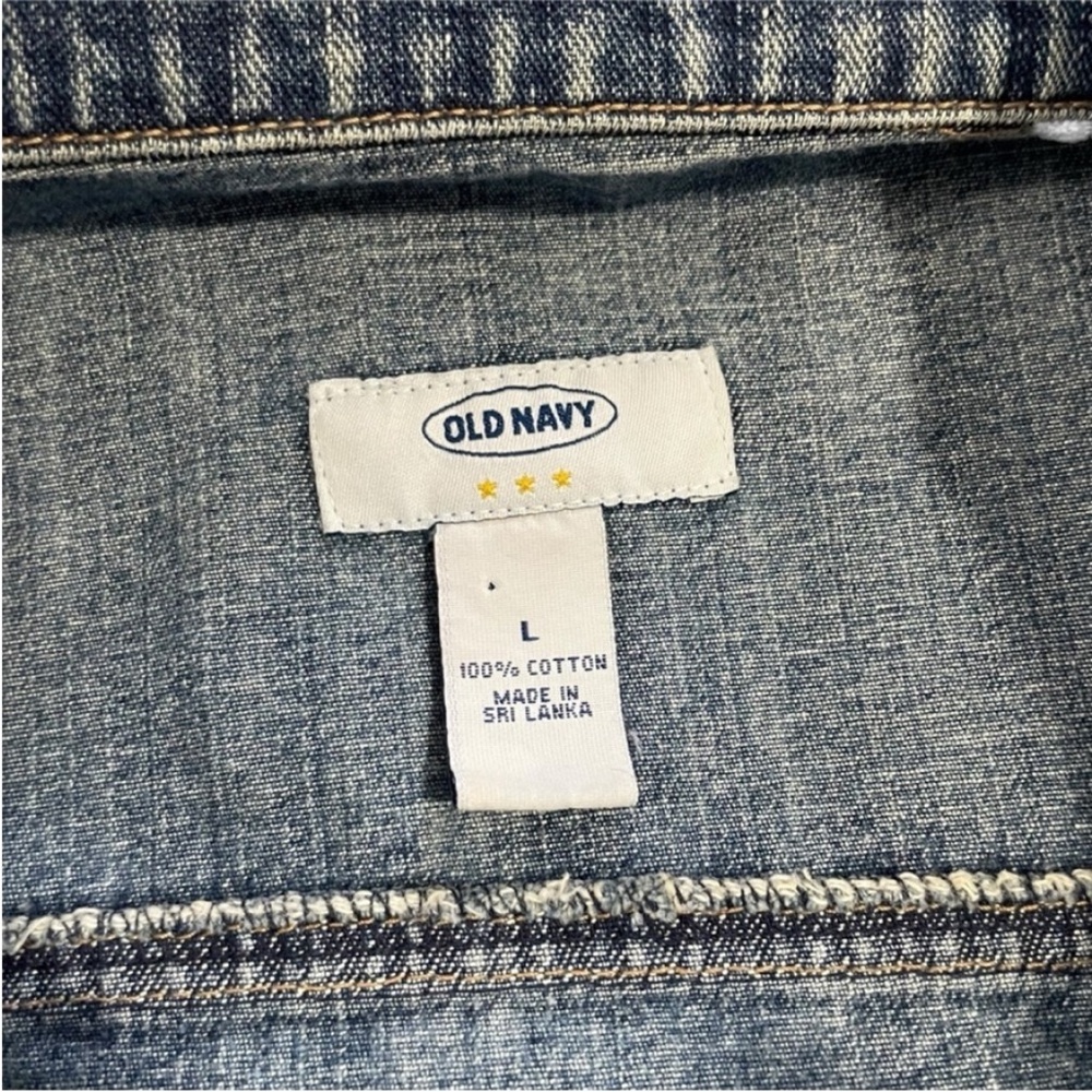 Old Navy Basic Denim Jean Jacket Size L - image 3